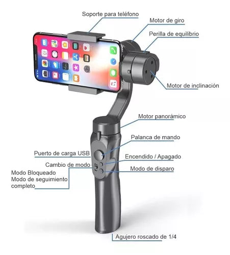 Estabilizador para celular Handheld Gimbal H4 3-Axis